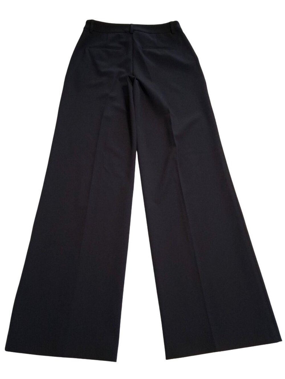 Express Editor 6L Wide Leg Relaxed Trouser Mid Rise Black Pants Size 6L - Picture 2 of 10